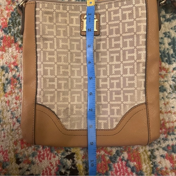 TOMMY HILFIGER SIGNATURE LOGO CROSSBODY SHOULDER BAG BROWN/BEIGE - Picture 5 of 6